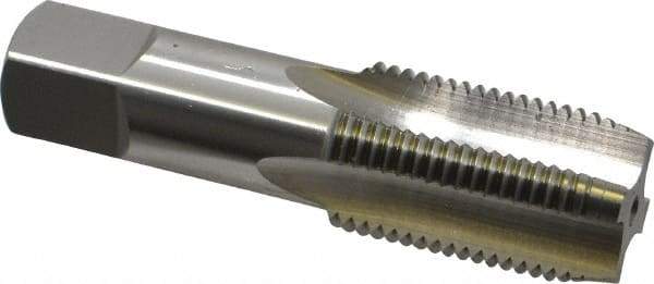 OSG - 1/2-14 NPS Thread, 4 Flute Standard Pipe Tap - 3-1/8" OAL, 1-3/8" Thread Length, 11/16" Shank Diam, Bright Finish, High Speed Steel - Exact Tool & Supply