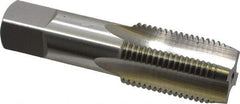 OSG - 1/2-14 NPS Thread, 4 Flute Standard Pipe Tap - 3-1/8" OAL, 1-3/8" Thread Length, 11/16" Shank Diam, Bright Finish, High Speed Steel - Exact Tool & Supply
