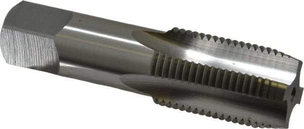OSG - 1/2-14 NPSF Thread, 4 Flute Standard Pipe Tap - 3-1/8" OAL, 1-3/8" Thread Length, 11/16" Shank Diam, Bright Finish, High Speed Steel - Exact Tool & Supply