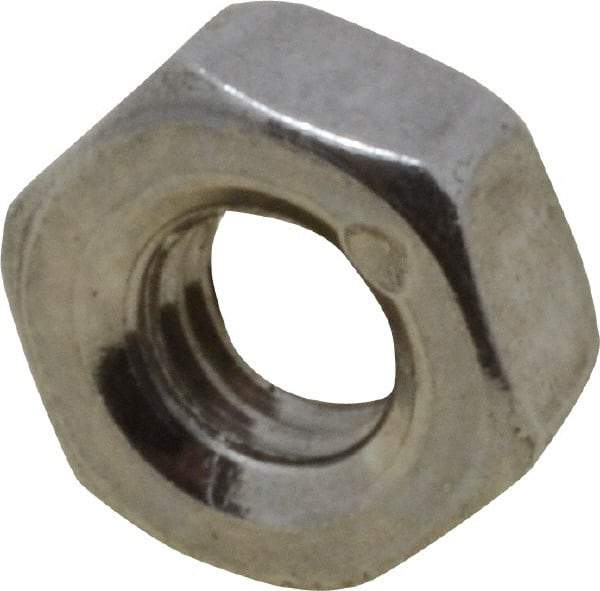 Value Collection - M3x0.50 Metric Coarse Stainless Steel Right Hand Hex Nut - 5.5mm Across Flats, 2.4mm High, Uncoated - Exact Tool & Supply