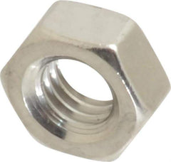 Value Collection - M6x1.00 Metric Coarse Stainless Steel Right Hand Hex Nut - 10mm Across Flats, 5mm High, Uncoated - Exact Tool & Supply