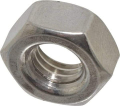 Value Collection - M10x1.50 Metric Coarse Stainless Steel Right Hand Hex Nut - 17mm Across Flats, 8mm High, Uncoated - Exact Tool & Supply