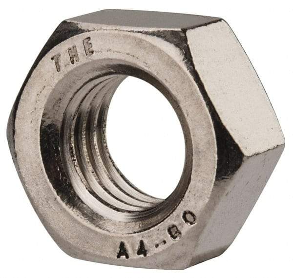 Value Collection - M14x2.00 Metric Coarse Stainless Steel Right Hand Hex Nut - 22mm Across Flats, 11mm High, Uncoated - Exact Tool & Supply