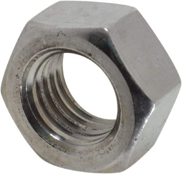 Value Collection - M16x2.00 Metric Coarse Stainless Steel Right Hand Hex Nut - 24mm Across Flats, 13mm High, Uncoated - Exact Tool & Supply