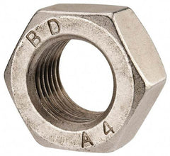 Value Collection - M33x3.50 Metric Coarse Stainless Steel Right Hand Hex Nut - 50mm Across Flats, 26mm High, Uncoated - Exact Tool & Supply