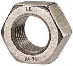 Value Collection - M39x4.00 Metric Coarse Stainless Steel Right Hand Hex Nut - 60mm Across Flats, 31mm High, Uncoated - Exact Tool & Supply
