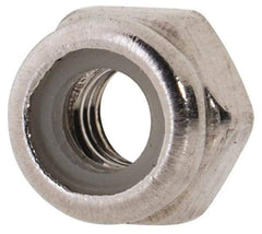 Value Collection - M3x0.50 Metric Coarse 316 & Austenitic Grade A4 Hex Lock Nut with Nylon Insert - 4mm High, Uncoated - Exact Tool & Supply