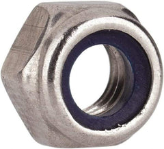Value Collection - M5x0.80 Metric Coarse 316 & Austenitic Grade A4 Hex Lock Nut with Nylon Insert - 5mm High, Uncoated - Exact Tool & Supply