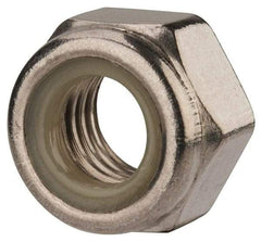 Value Collection - M14x2.00 Metric Coarse 316 & Austenitic Grade A4 Hex Lock Nut with Nylon Insert - 14mm High, Uncoated - Exact Tool & Supply