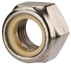 Value Collection - M16x2.00 Metric Coarse 316 & Austenitic Grade A4 Hex Lock Nut with Nylon Insert - 16mm High, Uncoated - Exact Tool & Supply