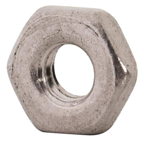 Value Collection - M3x0.50 Metric Coarse Stainless Steel Right Hand Hex Jam Nut - 5.5mm Across Flats, 1.8mm High, Uncoated - Exact Tool & Supply