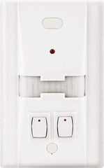 Hubbell Wiring Device-Kellems - 1,000 Square Ft. Coverage, Infrared Motion Sensor Wall Switch - 600 at 120 V Incandescent, 1,000 at 120 V and 1,800 at 277 V Fluorescent, 120 to 277 VAC, White - Exact Tool & Supply
