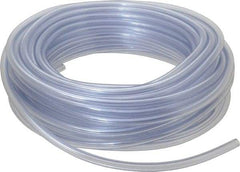 Parker - 1/4" ID x 7/16" OD, 3/32" Wall Thickness, 100' Long, Vinyl Tube - Clear, 60 Max psi, -40 to 150°F - Exact Tool & Supply