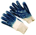 Nitrile Rubber Smooth Surface Gloves - Large (dozen pair) - Exact Tool & Supply