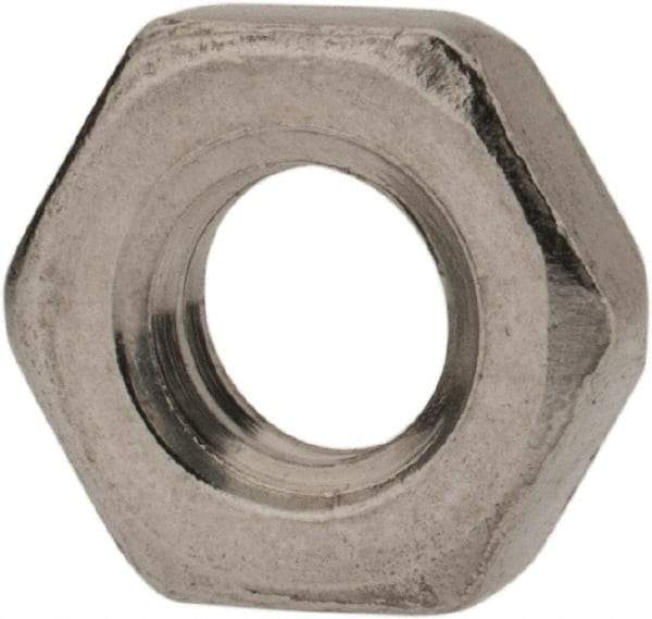 Value Collection - M4x0.70 Metric Coarse Stainless Steel Right Hand Hex Jam Nut - 7mm Across Flats, 2.2mm High, Uncoated - Exact Tool & Supply