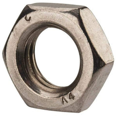 Value Collection - M16x2.00 Metric Coarse Stainless Steel Right Hand Hex Jam Nut - 24mm Across Flats, 8mm High, Uncoated - Exact Tool & Supply