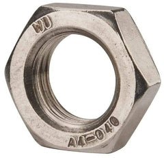 Value Collection - M22x2.50 Metric Coarse Stainless Steel Right Hand Hex Jam Nut - 32mm Across Flats, 11mm High, Uncoated - Exact Tool & Supply