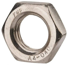 Value Collection - M24x3.00 Metric Coarse Stainless Steel Right Hand Hex Jam Nut - 36mm Across Flats, 12mm High, Uncoated - Exact Tool & Supply