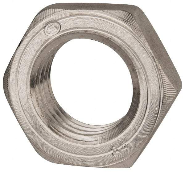 Value Collection - M36x4.00 Metric Coarse Stainless Steel Right Hand Hex Jam Nut - 55mm Across Flats, 18mm High, Uncoated - Exact Tool & Supply