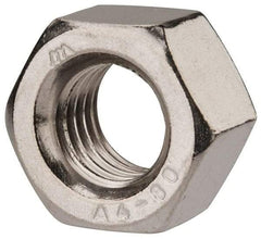Value Collection - M12x1.75 Metric Coarse Stainless Steel Right Hand Heavy Hex Nut - 19mm Across Flats, 12mm High, Uncoated - Exact Tool & Supply