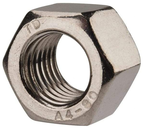 Value Collection - M16x2.00 Metric Coarse Stainless Steel Right Hand Heavy Hex Nut - 24mm Across Flats, 16mm High, Uncoated - Exact Tool & Supply