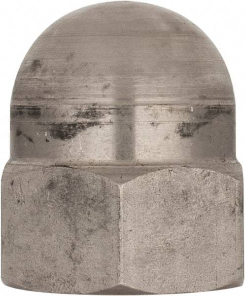 Value Collection - M27x3 Metric Coarse, 41mm Width Across Flats, Uncoated, Stainless Steel Acorn Nut - 50mm Overall Height, Austenitic A4, DIN 1587 - Exact Tool & Supply