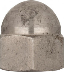 Value Collection - M30x3.5 Metric Coarse, 46mm Width Across Flats, Uncoated, Stainless Steel Acorn Nut - 54mm Overall Height, Austenitic A4, DIN 1587 - Exact Tool & Supply