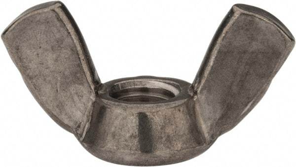 Value Collection - M12x1.75 Metric Coarse, Stainless Steel Standard Wing Nut - Grade 316, Austenitic Grade A4, 49.4mm Wing Span, 24.1mm Wing Span - Exact Tool & Supply
