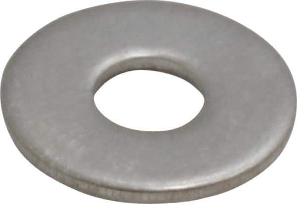 Value Collection - M4 Screw, Grade 18-8 Stainless Steel Fender Flat Washer - 4.3mm ID x 12mm OD, Plain Finish - Exact Tool & Supply