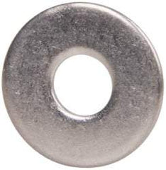 Value Collection - M5 Screw, Grade 18-8 Stainless Steel Fender Flat Washer - 5.3mm ID x 15mm OD, Plain Finish - Exact Tool & Supply