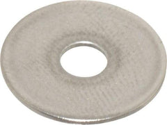 Value Collection - M4 Screw, Grade 18-8 Stainless Steel Fender Flat Washer - 4.3mm ID x 16mm OD, Plain Finish - Exact Tool & Supply