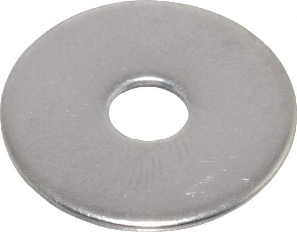 Value Collection - M5 Screw, Grade 18-8 Stainless Steel Fender Flat Washer - 5.3mm ID x 20mm OD, Plain Finish - Exact Tool & Supply
