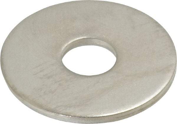 Value Collection - M12 Screw, Grade 18-8 Stainless Steel Fender Flat Washer - 13mm ID x 40mm OD, 2.5mm Thick, Plain Finish - Exact Tool & Supply