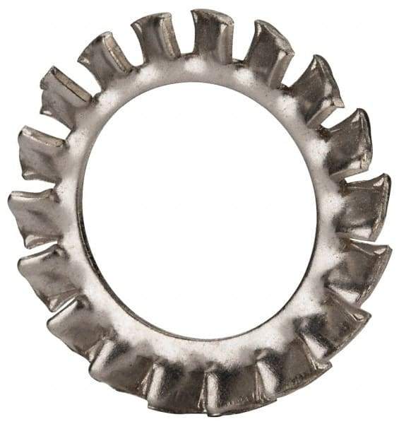 Value Collection - M14 Screw, 15mm ID, Stainless Steel External Tooth Lock Washer - 24mm OD, Uncoated, Grade 18-8 & Austenitic A2 - Exact Tool & Supply