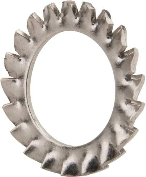 Value Collection - M22 Screw, 23mm ID, Stainless Steel External Tooth Lock Washer - 36mm OD, Uncoated, Grade 18-8 & Austenitic A2 - Exact Tool & Supply
