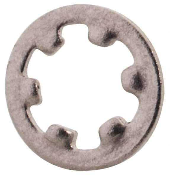 Value Collection - M2 Screw, 2.2mm ID, Stainless Steel Internal Tooth Lock Washer - 4.5mm OD, Uncoated, Grade 18-8 & Austenitic A2 - Exact Tool & Supply