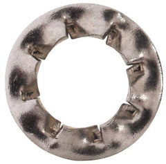Value Collection - M4 Screw, 4.3mm ID, Stainless Steel Internal Tooth Lock Washer - 8mm OD, Uncoated, Grade 18-8 & Austenitic A2 - Exact Tool & Supply