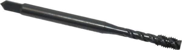OSG - #10-32 UNF 3 Flute 2B Modified Bottoming Spiral Flute Tap - Vanadium High Speed Steel, Oxide Finish, 70mm OAL, Right Hand Flute, Right Hand Thread - Exact Tool & Supply