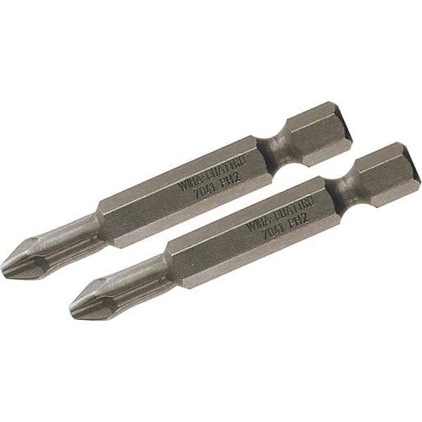 Wiha - #1 Power Bit - 1/4" Drive, 2" OAL - Exact Tool & Supply