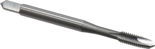 OSG - M4x0.70 Metric Coarse, 2 Flute, Bright Finish, High Speed Steel Spiral Point Tap - Plug Chamfer, Right Hand Thread, 2-1/8" OAL, 3/4" Thread Length, 0.168" Shank Diam, 6H Class of Fit, Series 142 - Exact Tool & Supply