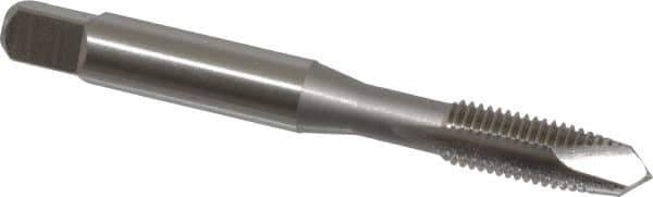 OSG - M7x1.00 Metric Coarse, 2 Flute, Bright Finish, High Speed Steel Spiral Point Tap - Plug Chamfer, Right Hand Thread, 2-23/32" OAL, 1-1/8" Thread Length, 0.318" Shank Diam, Series 142 - Exact Tool & Supply
