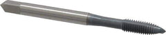 OSG - M5x0.80 Metric Coarse, 2 Flute, elektraLUBE Finish, High Speed Steel Spiral Point Tap - Plug Chamfer, Right Hand Thread, 2-3/8" OAL, 7/8" Thread Length, 6H Class of Fit, Series 102M - Exact Tool & Supply