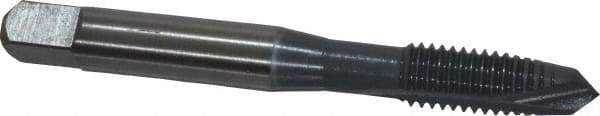 OSG - M8x1.25 Metric Coarse, 2 Flute, elektraLUBE Finish, High Speed Steel Spiral Point Tap - Plug Chamfer, Right Hand Thread, 2-23/32" OAL, 1-1/8" Thread Length, 6H Class of Fit, Series 102M - Exact Tool & Supply