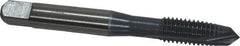 OSG - M8x1.25 Metric Coarse, 2 Flute, elektraLUBE Finish, High Speed Steel Spiral Point Tap - Plug Chamfer, Right Hand Thread, 2-23/32" OAL, 1-1/8" Thread Length, 6H Class of Fit, Series 102M - Exact Tool & Supply