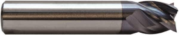 M.A. Ford - 5/16", 13/16" LOC, 5/16" Shank Diam, 2-1/2" OAL, 4 Flute, Solid Carbide Square End Mill - Single End, ALtima Finish, 35/38° Helix, Centercutting, Right Hand Cut, Right Hand Flute, Series 177 - Exact Tool & Supply
