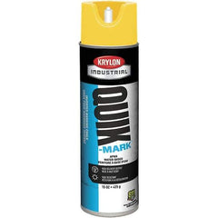 Krylon - 20 fl oz Yellow Marking Paint - 600' Coverage at 1" Wide, Water-Based Formula - Exact Tool & Supply