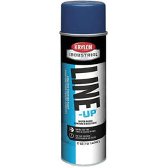 Krylon - 20 fl oz Blue Field Marking Paint - 602' Coverage at 2" Wide, Water-Based Formula - Exact Tool & Supply