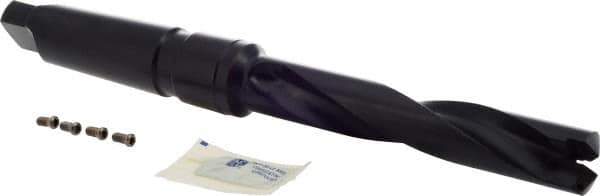 Allied Machine and Engineering - Series 1.5, 15/16" Max Diam, 4MT Taper Shank, Helical Flute Spade Drill - 4-3/4" Max Depth, 6-21/64" Body Length, 10-3/4" OAL, Standard Length, Through Coolant - Exact Tool & Supply