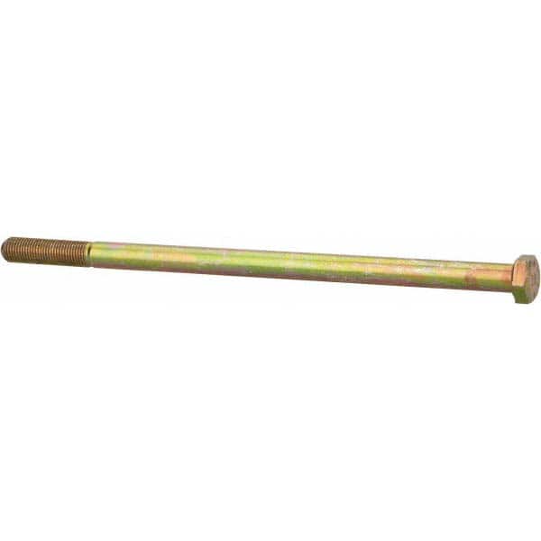 Made in USA - 3/8-24 UNF, 7-1/2" Length Under Head Hex Head Cap Screw - Exact Tool & Supply