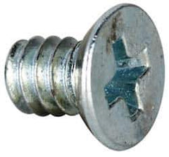 Value Collection - #4-40 UNC, 3/16" OAL Phillips Drive Machine Screw - Flat Undercut Head, Grade J82 Steel, Zinc-Plated Finish, Without Washer - Exact Tool & Supply